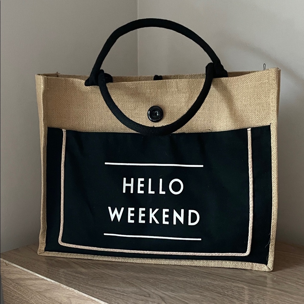 Black and Tan Tote Bag